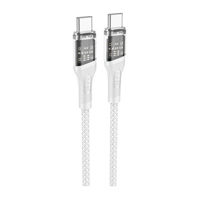 Дата-кабель Hoco U111 Type-C-Type-C (60 Вт) 1.2 м, серый