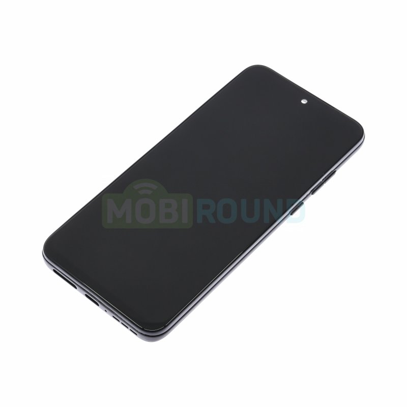 Дисплей для Motorola Edge 30 Neo (в сборе с тачскрином) в рамке, черный, AA