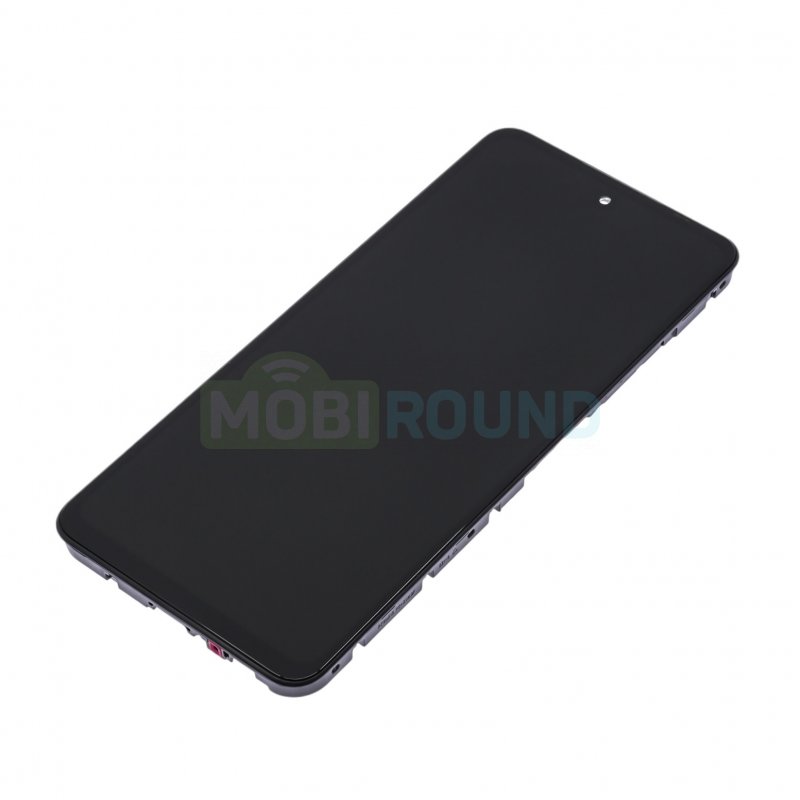 Дисплей для ZTE Blade A75 5G (в сборе с тачскрином) в рамке, черный, AAA