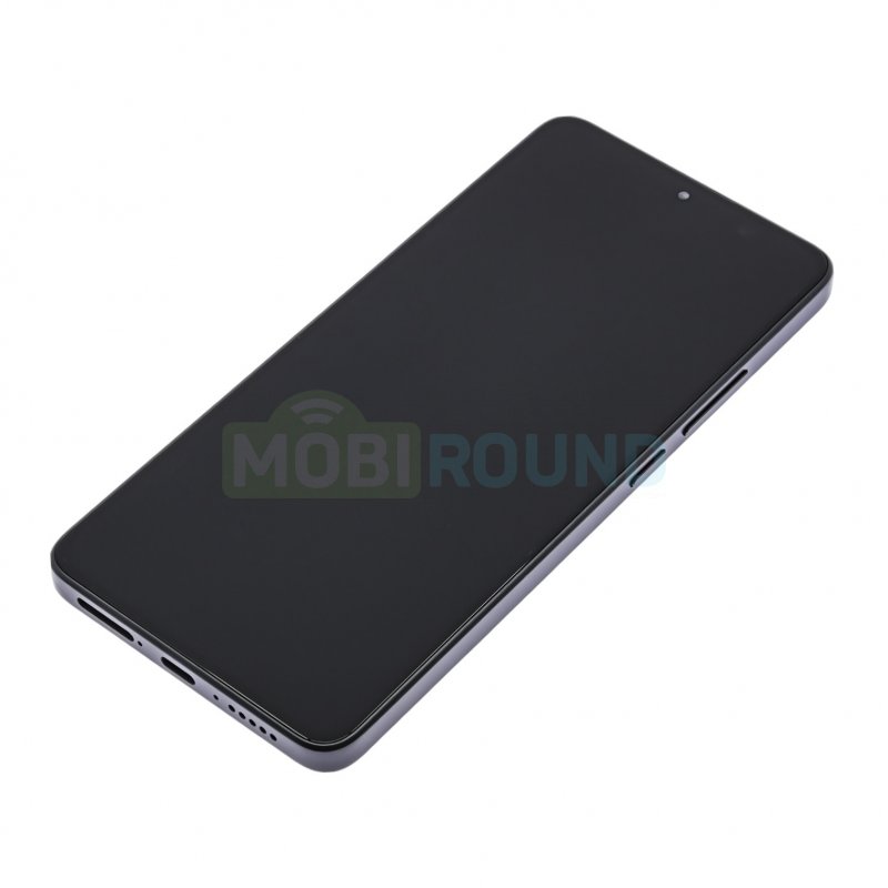 Дисплей для POCO X7 Pro 5G (в сборе с тачскрином) в рамке, черный, 100%