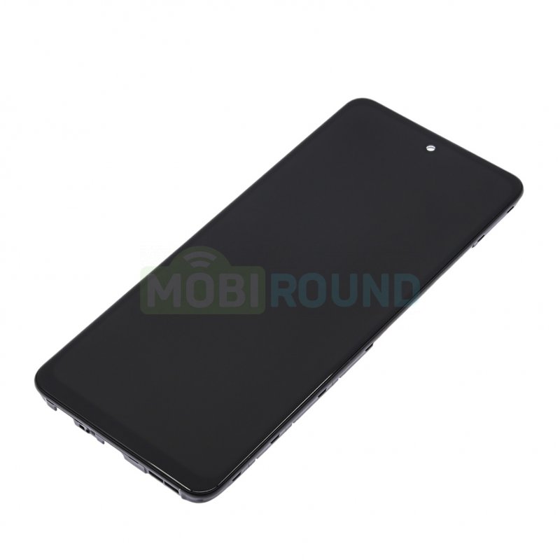 Дисплей для Tecno Pova 3 (в сборе с тачскрином) в рамке, черный, AAA