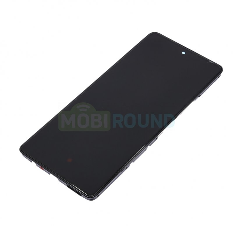 Дисплей для Tecno Pova 6 (в сборе с тачскрином) в рамке, черный, AAA
