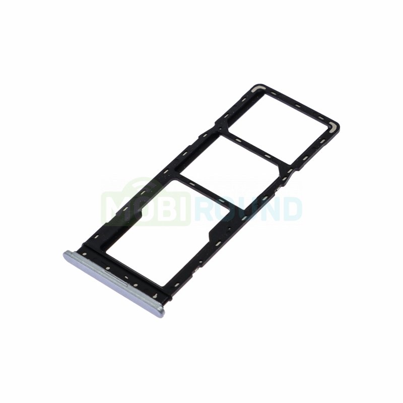 Держатель сим карты (SIM) для Tecno Spark 10, серебро