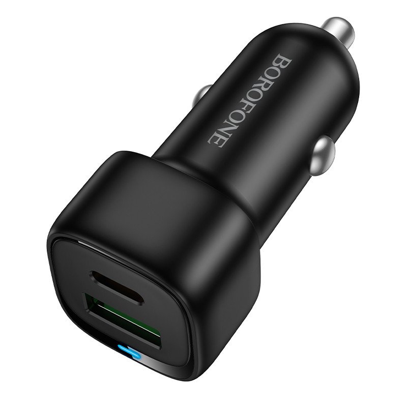 Автомобильное зарядное устройство (АЗУ) Borofone BZ34B QC3.0 (USB/Type-C) 3 А, черный