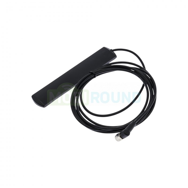 Антенна GSM/4G 700-2700 МГц КСВ 1.5 разъем SMA-JW угловой на кабеле RG174 1.5 м (8 дБи) (12 x 2 см)
