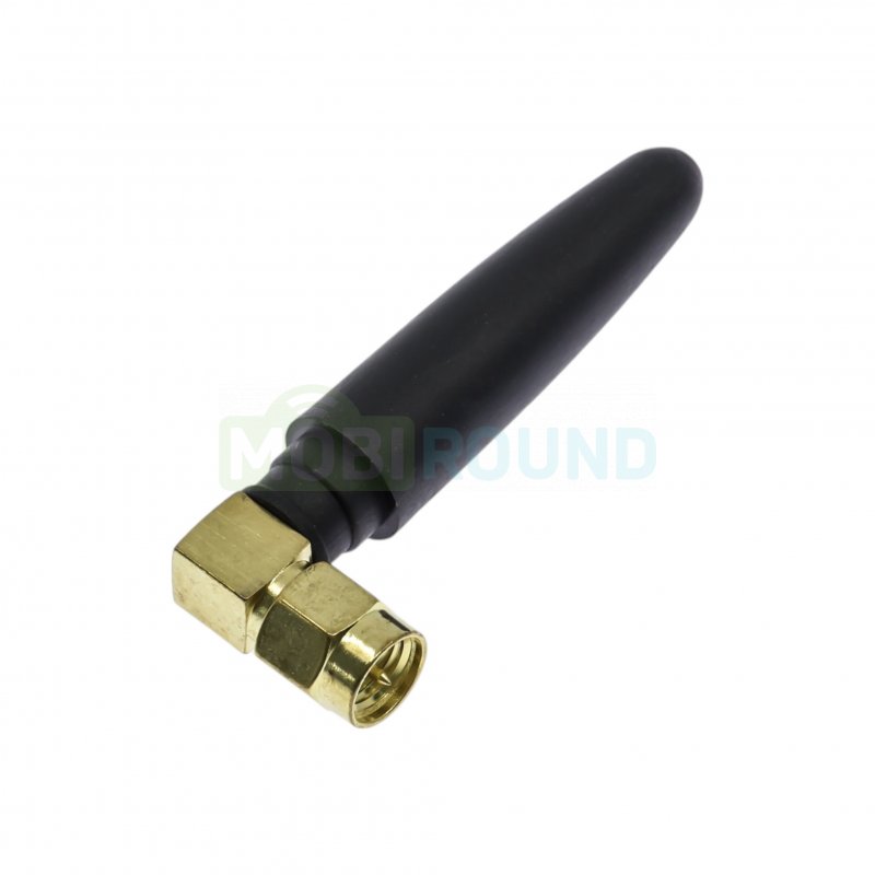 Антенна Wi-Fi 2.4 ГГц КСВ 1.5 разъем SMA-JW угловой (2.5 дБи) (5 см)