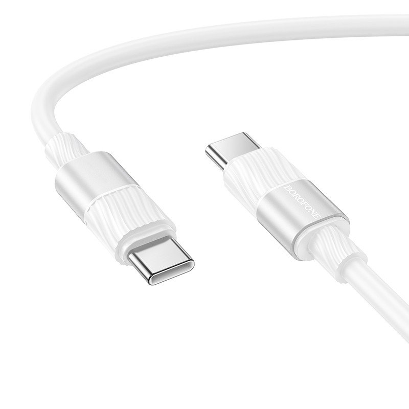 Дата-кабель Borofone BX106 Type-C-Type-C, 1 м, белый