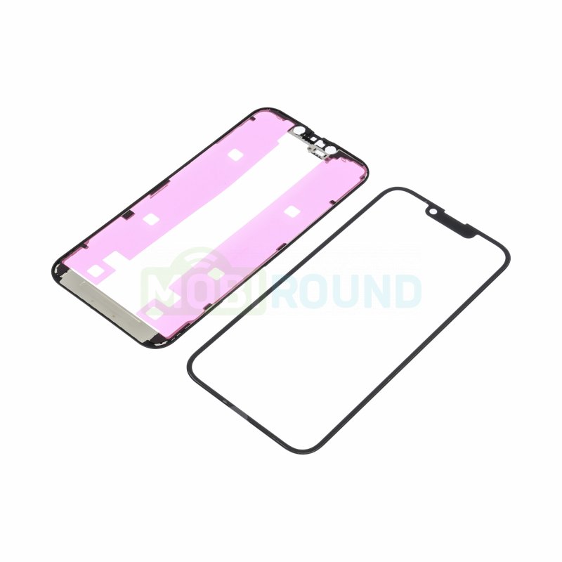Стекло модуля + OCA + рамка для Apple iPhone 16e, черный