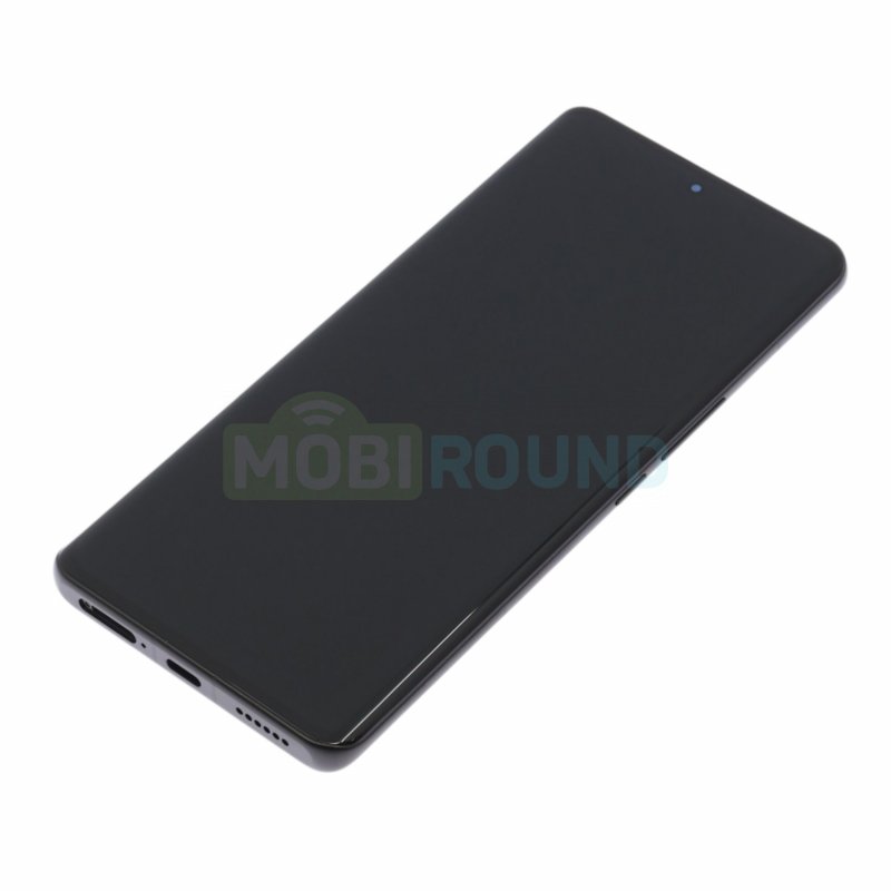 Дисплей для Xiaomi 12 Ultra (в сборе с тачскрином) в рамке, черный, AAA