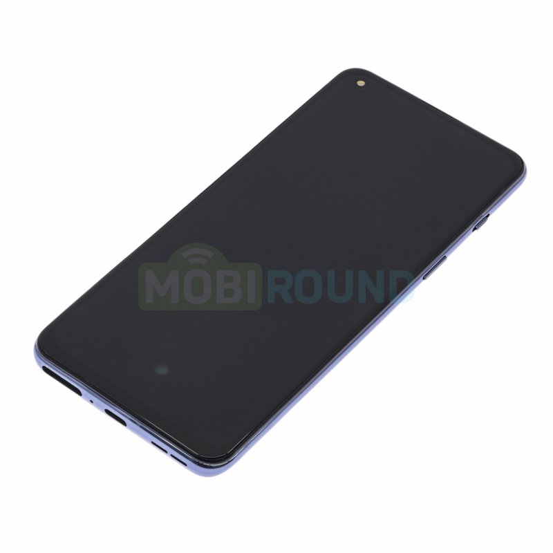 Дисплей для OnePlus Nord 2T 5G (в сборе с тачскрином) в рамке, серый, AAA