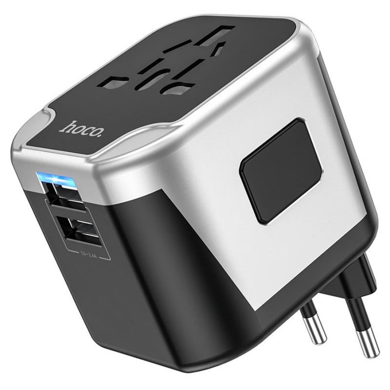 Сетевое зарядное устройство (СЗУ) Hoco AC5 (2 USB) 2.4 А, черный
