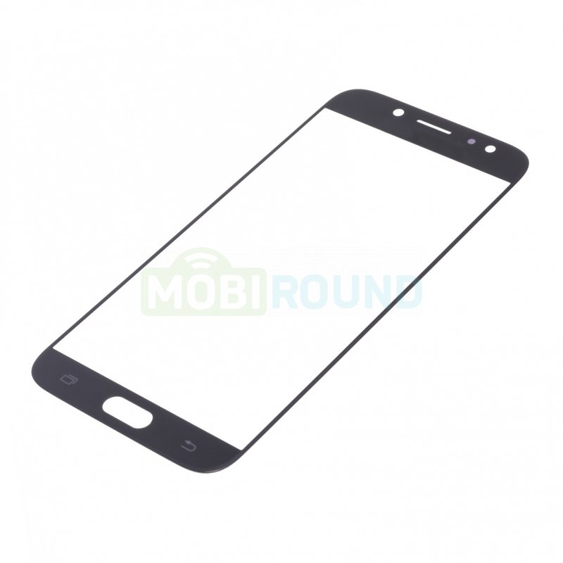 Стекло модуля для Samsung J730 Galaxy J7 (2017) черный, AAA