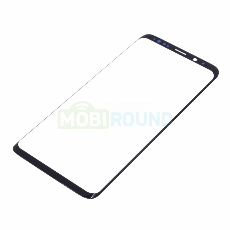Стекло модуля для Samsung G965 Galaxy S9+, черный, AAA
