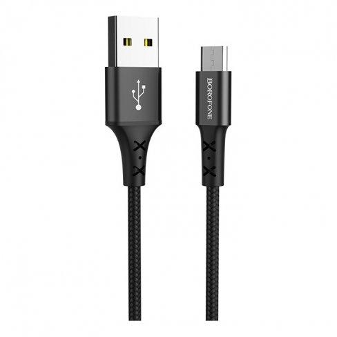 Дата-кабель Borofone BX20 USB-MicroUSB, 1 м (черный)