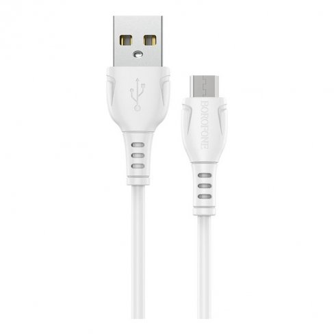 Дата-кабель Borofone BX51 USB-MicroUSB (2.4 А), 1 м (белый)