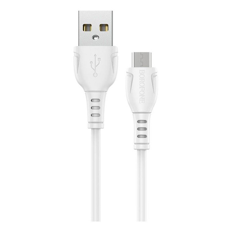 Дата-кабель Borofone BX51 USB-MicroUSB (2.4 А) 1 м, белый