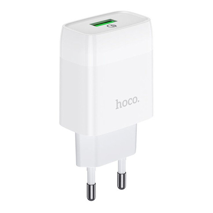 Сетевое зарядное устройство (СЗУ) Hoco C72Q (USB) 18 Вт/3 А, белый
