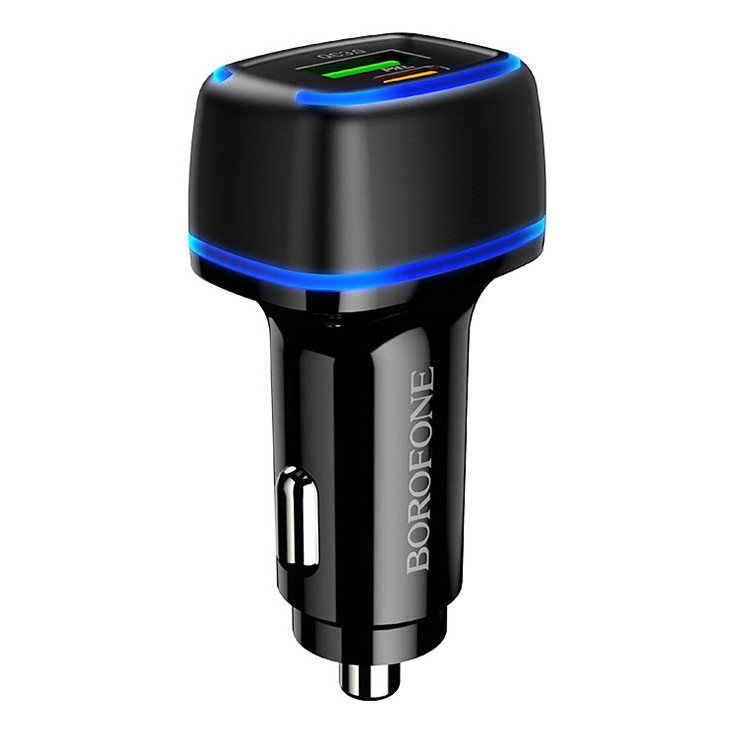 Автомобильное зарядное устройство (АЗУ) Borofone BZ14A (USB/Type-C) 3 А, черный
