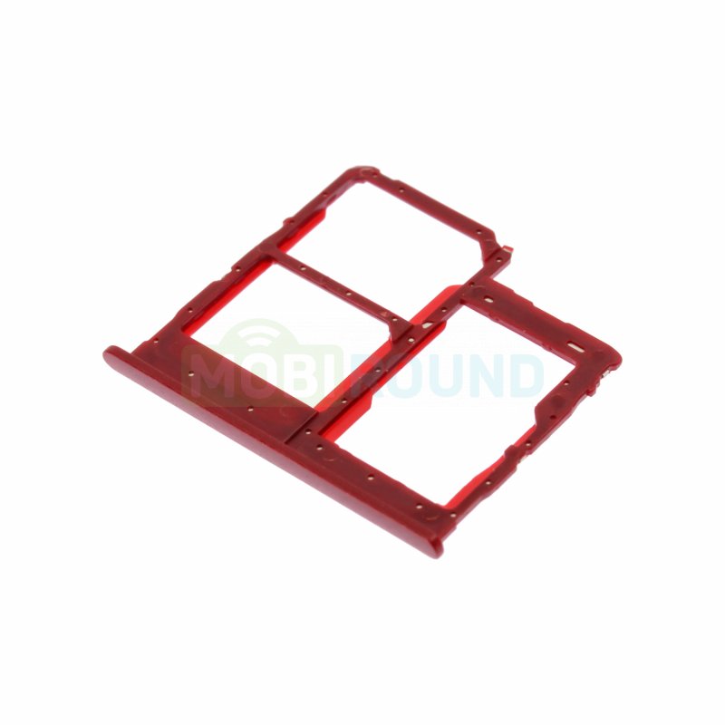 Держатель сим карты (SIM) для Samsung A013F Galaxy A01 Core, красный