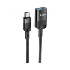 Кабель OTG Hoco U107 USB-Type-C (USB 3.0), 1.2 м (черный)