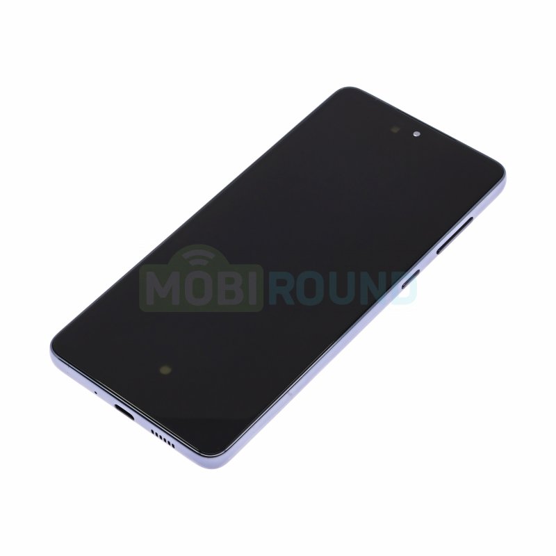 Дисплей для Samsung A736 Galaxy A73 5G (в сборе с тачскрином) в рамке, серый, 100%