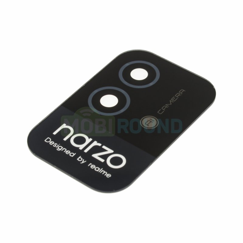 Стекло задней камеры для Realme Narzo 50i, черный