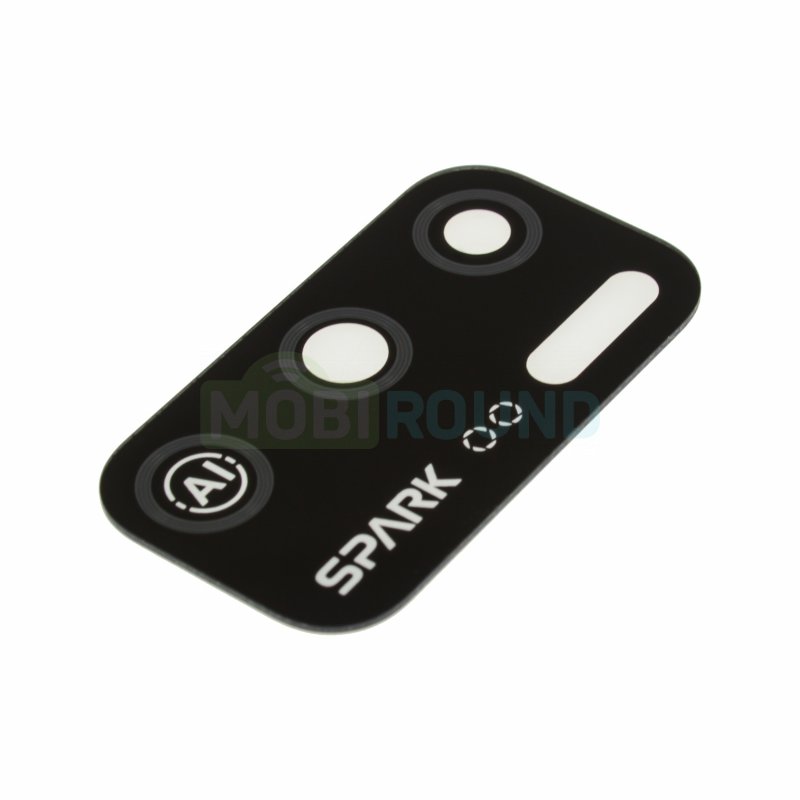 Стекло задней камеры для Tecno Spark 5 Air, черный