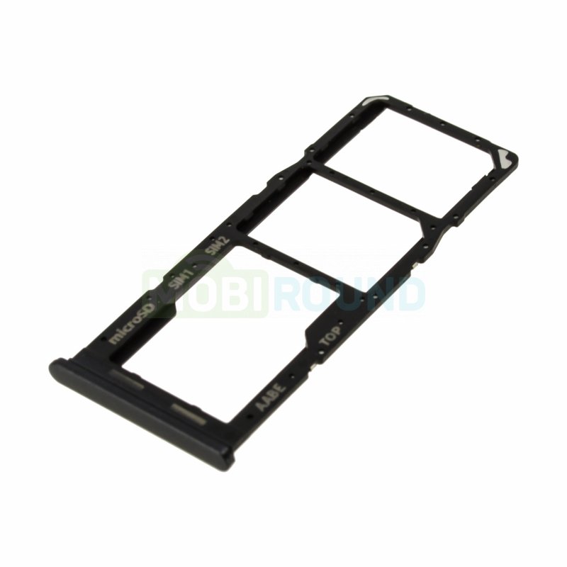 Держатель сим карты (SIM) для Samsung A127 Galaxy A12 Nacho, черный
