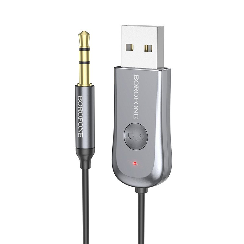 Аудио-переходник (адаптер) Borofone BC44 USB-3.5 мм с функцией Bluetooth, черный