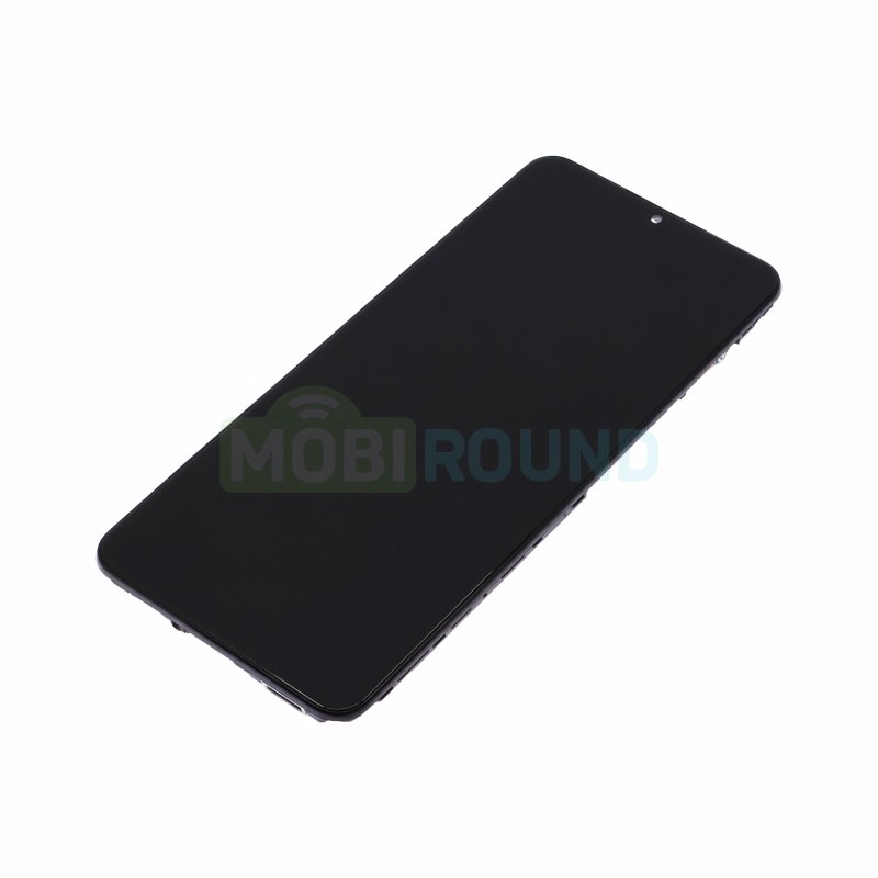 Дисплей для Samsung A047 Galaxy A04s (в сборе с тачскрином) в рамке, черный, 100%