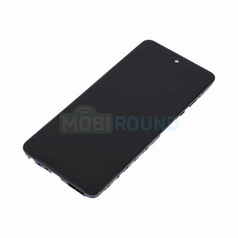 Дисплей для Tecno Spark 20C 4G (в сборе с тачскрином) в рамке, черный