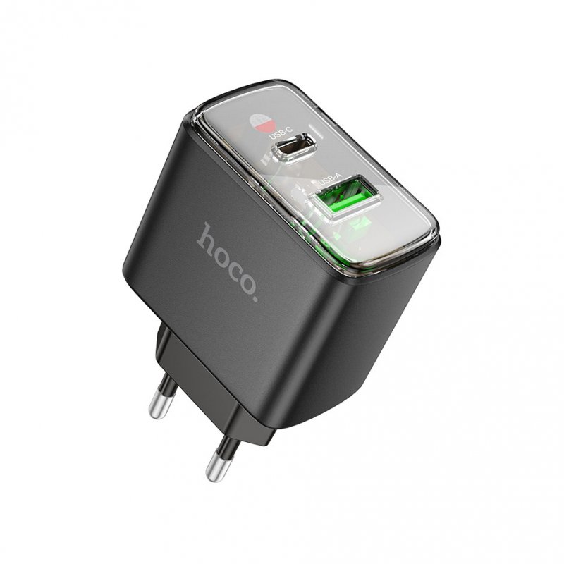 Сетевое зарядное устройство (СЗУ) Hoco CS42A QC3.0 (USB/Type-C PD) 30 Вт/3 А, черный