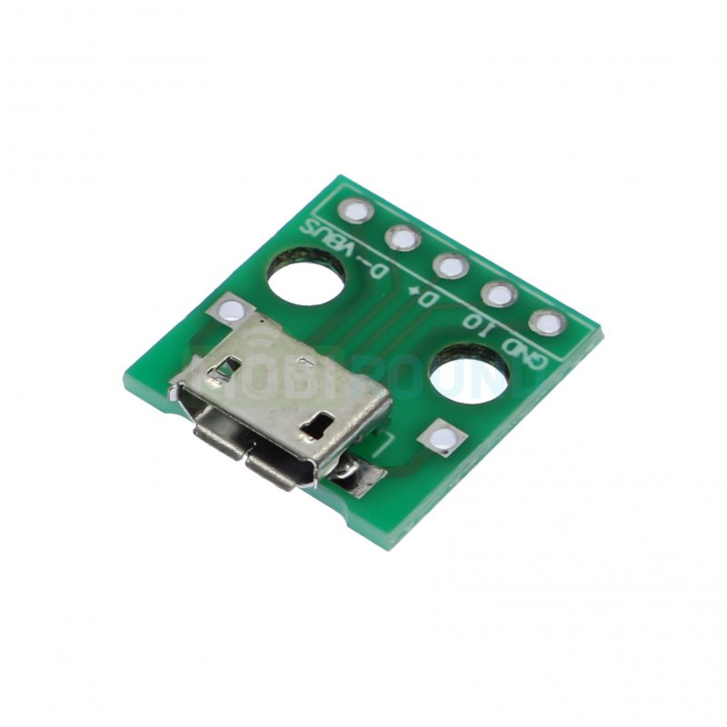 Гнездо Micro-USB тип B на плате 5-pin (шаг 2.54 мм)