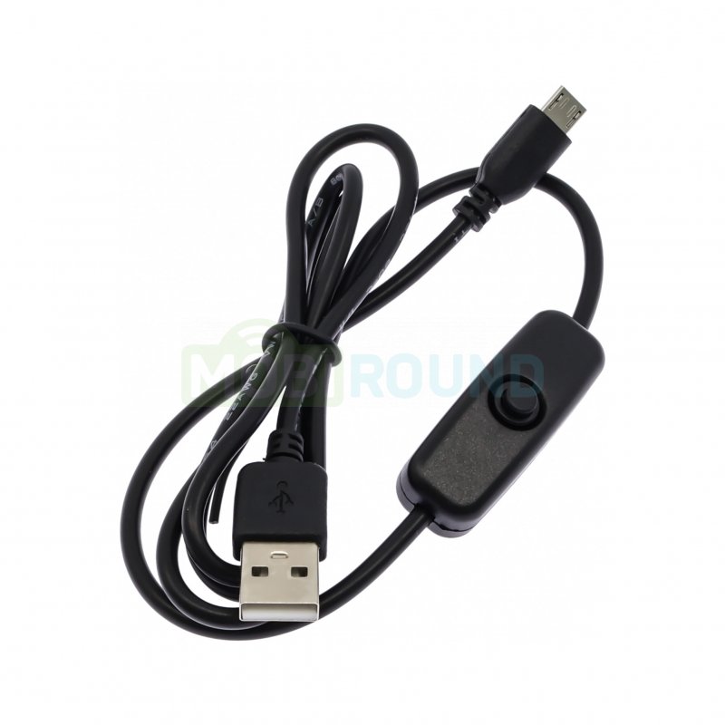 Кабель питания одноплатного ПК USB- A - MicroUSB с выключателем, 1 м