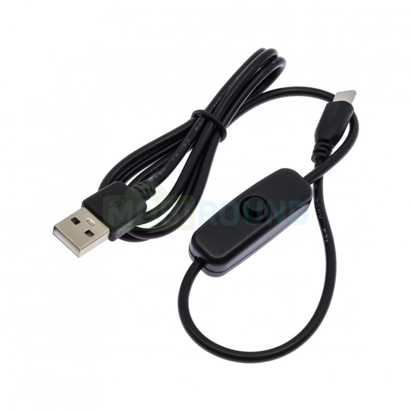 Кабель питания одноплатного ПК USB-A - Type-C с выключателем, 1 м