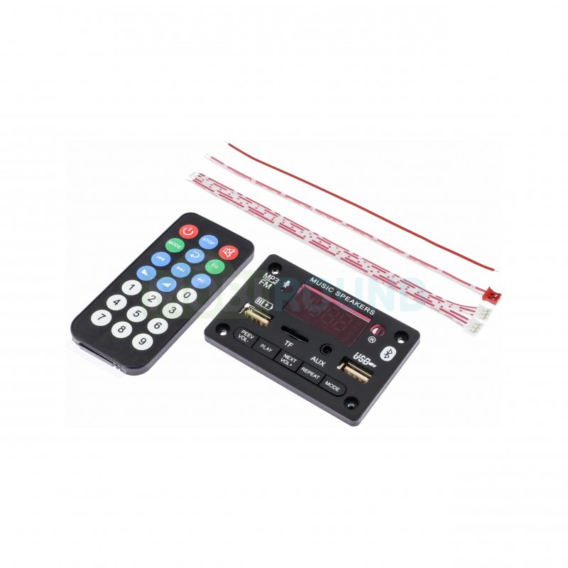 Модуль KH-9206 MP3 USB/microSD/Bluetooth/FM/AUX с пультом Uпит-12 В (PNSA15E2B)