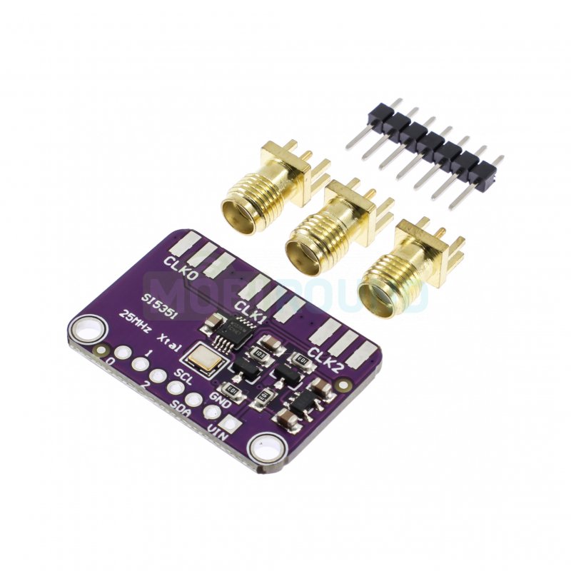 Модуль генератора тактовых импульсов I2C Uпит-3.3 В F-0.008-160 МГц (Si5351/MS5351M)