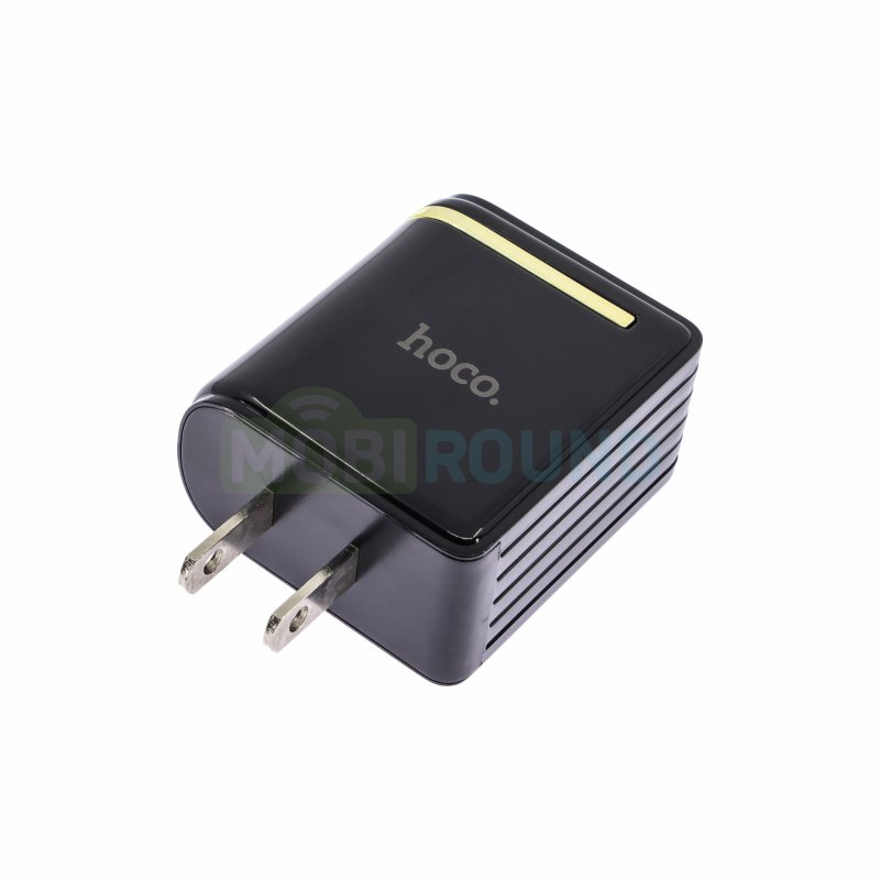 Сетевое зарядное устройство (СЗУ) Hoco C39A Enchanting (2 USB) с дисплеем, 2.4 А, черный