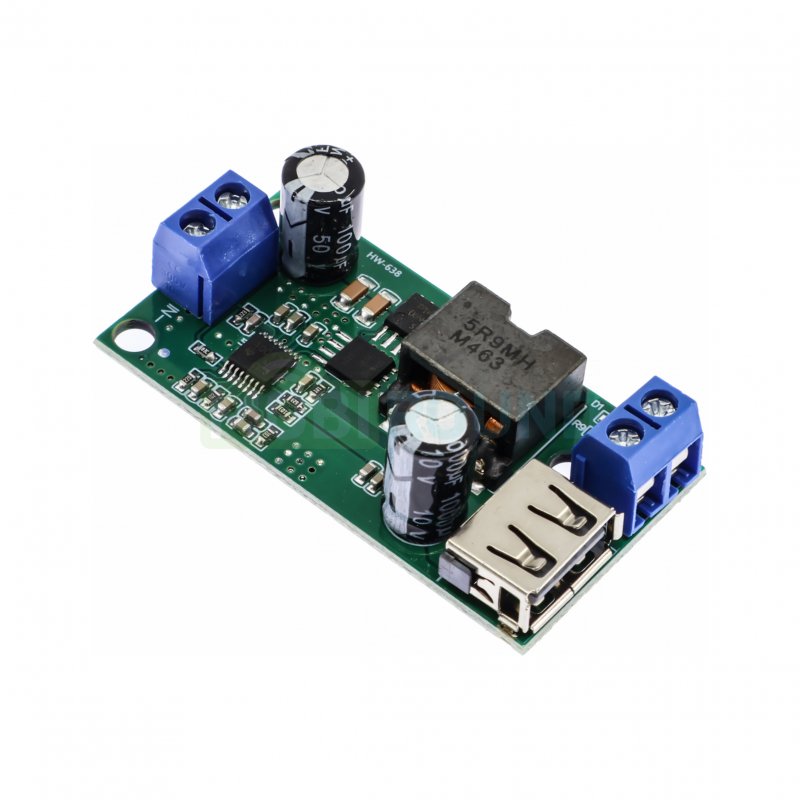 Модуль Step-Down DC-DC преобразователь Uвх-9-35 В Uвых-5 В Iвых-5 А (USB-A)