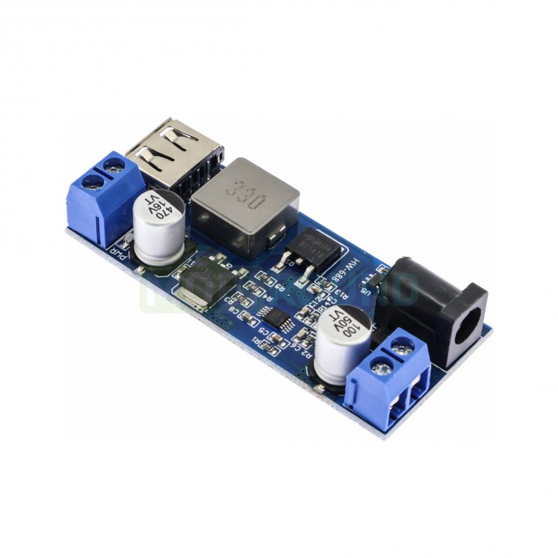 Модуль Step-Down DC-DC преобразователь Uвх-9-36 В Uвых-5 Imax-5 А (USB-A)