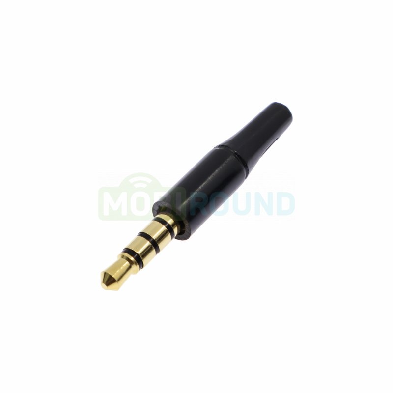 Штекер Rconnector аудио 3.5 мм стерео (4 контакта на кабель) (RC-P1070/B) черный