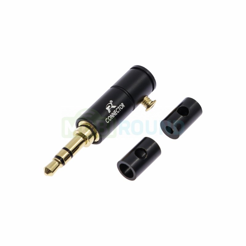Штекер Rconnector аудио 3.5 мм стерео (3 контакта на кабель) (RC-P1008/B) черный