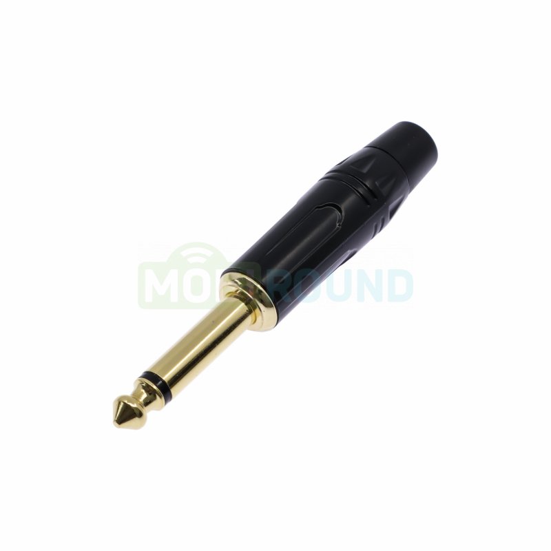 Штекер Rconnector аудио 6.3 мм моно (2 контакта на кабель) (RC-TC144/B) черный