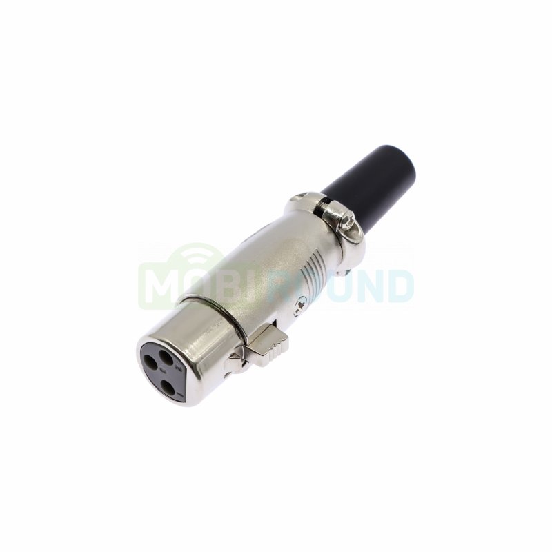 Гнездо Rconnector XLR 3 контакта на кабель (RC-D1028F) серебро
