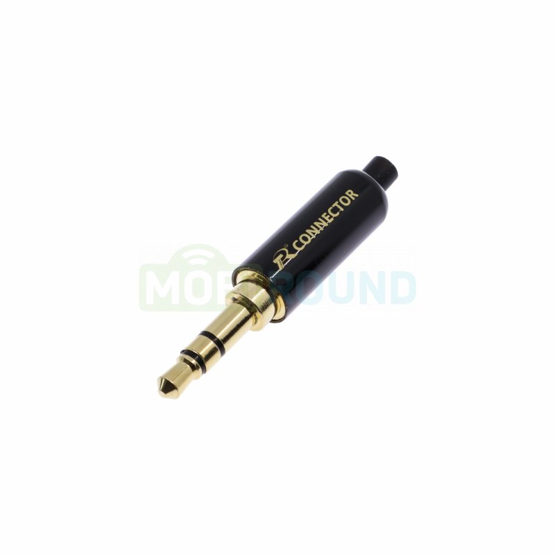 Штекер аудио Rconnector 3.5 мм стерео 3 контакта на кабель (RC-P1003/B) черный