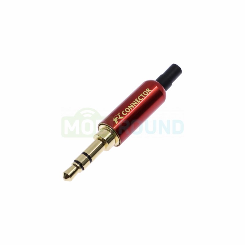Штекер аудио Rconnector 3.5 мм стерео 3 контакта на кабель (RC-P1003/R) красный