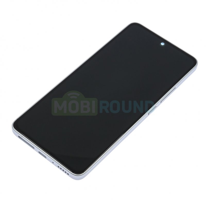 Дисплей для Xiaomi Redmi Note 14 Global 5G (в сборе с тачскрином) в рамке, белый, 100%