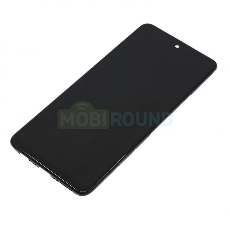 Дисплей для Tecno Camon 18P (в сборе с тачскрином) в рамке, черный, AAA