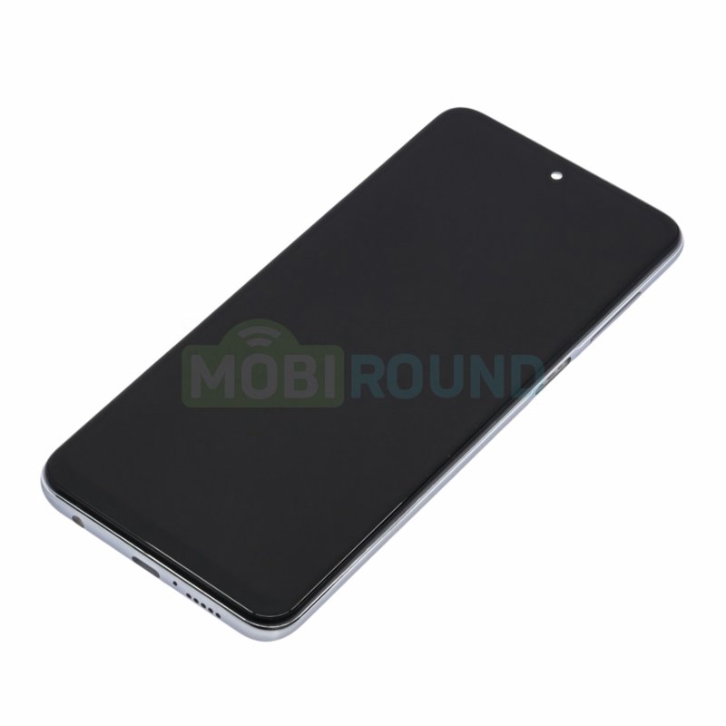 Дисплей для Xiaomi Redmi Note 9S / Redmi Note 9 Pro (в сборе с тачскрином) в рамке, серый, AA