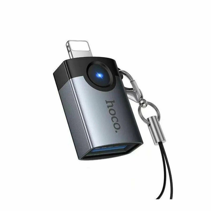 Переходник (адаптер) Hoco UA46 Lightning-USB, черный